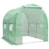 Medium Greenhouse with Green PE Mesh Fabric & Galvanized Steel Frame