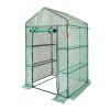 Walk‑In Greenhouse with Shelves & High‑Strength PE Cover – 4.6 x 2.4 x 6.7 ft