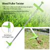 Stand‑Up Weed Puller Twister with 3 Claws & Foot Pedal – 38.98 in Handle