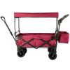 Extra Large Collapsible Garden Cart with Removable Canopy – Folding Wagon