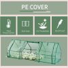 Portable Tunnel Greenhouse Mini Hot House with Zipper Doors & Water/UV Cover – 9 x 3 x 3 ft
