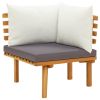 Dark Grey and White Garden Lounge Set
