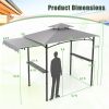 Grill Gazebo with Side Awning & Double-Tiered Roof – 10.5 x 5 Ft