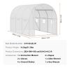 Walk‑In Tunnel Greenhouse Hot House with Galvanized Steel Frame & PE Cover – 9.6 x 6.4 x 6.2 ft