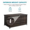 120 Gal Resin Wicker Deck Box – Waterproof Outdoor Storage Bench