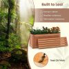 Outdoor Plant Container Bench with Seat for Garden, Yard, Balcony, or Deck