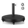 51 lb Outdoor Umbrella Base with Wheels & Handles – 20.5 in