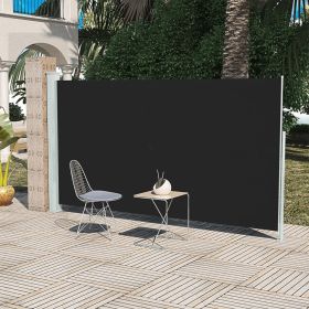 Retractable Side Awning – Black Steel Frame – 63" x 118.1"