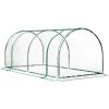 Portable Tunnel Greenhouse with 4 Zippered Doors & PVC Cover – 7 x 3 x 2.5 ft