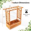 Raised Garden Bed with Trellis and Hanging Pot Options