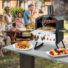 2‑Layer Outdoor Pizza Oven with Removable Rack & Folding Legs
