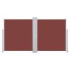 Side Awning – Brown Polyester with PU Coating – 47.2" x 236.2"