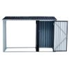 Firewood Storage Shed – Outdoor Firewood Rack & Log Holder, Anthracite Galvanized Steel