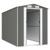 Garden Shed – Light Gray Galvanized Steel 75.6" x 140.6" x 87.8"