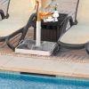 Outdoor Rattan Wicker Steel Side Deck Table