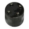 Set of 2 Shiny Black Textured Planters – 6" and 8"