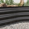 Raised Garden Bed Outdoor – Oval Large Black Metal Planter Bed for Vegetables & Flowers