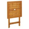 Small Foldable Natural Acacia Wood Garden Table