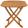 Medium Foldable Brown Eucalyptus Wood Garden Table
