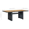 Dark Grey and Brown Garden Table
