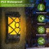 96-LED Solar Flickering Flame Wall Light – Waterproof, Auto On/Off