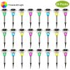 24-Pack Color-Changing Solar Pathway Lights – IP44