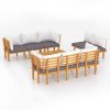 Dark Grey and White Garden Lounge Set