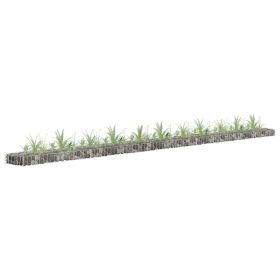 Gabion Raised Bed – Silver Galvanized Steel – Large & Sturdy