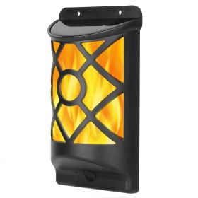 96-LED Solar Flickering Flame Wall Light – Waterproof, Auto On/Off