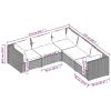 5‑Piece Brown Poly‑Rattan Patio Lounge Set – Modular Sofa with Cinnamon Cushions