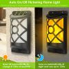 96-LED Solar Flickering Flame Wall Light – Waterproof, Auto On/Off