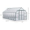 16 x 8 ft Aluminum Frame Greenhouse
