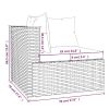 5‑Piece Brown Poly‑Rattan Patio Lounge Set – Modular Sofa with Cinnamon Cushions