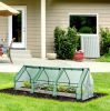 Portable Tunnel Greenhouse Mini Hot House with Zipper Doors & Water/UV Cover – 9 x 3 x 3 ft