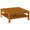 Cream Solid Acacia Wood Garden Lounge Set with Polyester Cushions – Medium Size