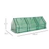Portable Tunnel Greenhouse Mini Hot House with Zipper Doors & Water/UV Cover – 9 x 3 x 3 ft