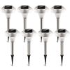 8-Pack Color-Changing Solar Pathway Lights – IP44