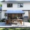 10' x 10' Wall‑Mounted Lean‑To Pergola Gazebo – Metal Frame & Polycarbonate Roof