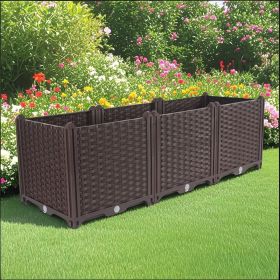SOGA 120 cm Deep Planter Box with Legs – Durable Plastic Garden Bed