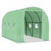 Green PE Mesh Greenhouse with Galvanized Steel Frame