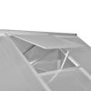 Silver Aluminum Greenhouse with Polycarbonate Panels – 49.4 sq. ft.