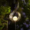 Solar Crackle Glass Globe Garden Stake Light