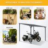 8' x 10' Wall‑Mounted Metal Pergola – Inclined Roof Black Shed/Gazebo