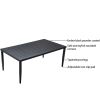 Rectangular Aluminum Patio Dining Table with Umbrella Hole – 40" x 70"