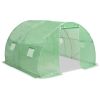 Large Green PE Mesh Greenhouse with Galvanized Steel Frame