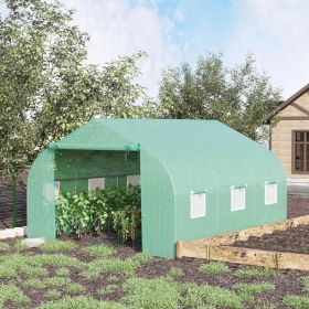 Outdoor Portable Walk‑In Tunnel Greenhouse with Windows – 11.5 x 10 x 7 ft