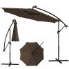 10 ft Offset Patio Umbrella with 112 Solar LED Lights
