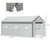 Large Walk‑In Greenhouse with Roll‑Up Door & 8 Closeable Windows – 20 x 10 x 9 ft