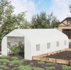 20 x 10 x 7 ft Large Tunnel Greenhouse Walk‑In Warm House with Roll‑Up Door
