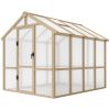 Wooden Walk‑In Greenhouse Kit – Polyethylene‑Covered Garden Hot House